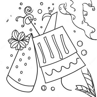 New Year Celebration Coloring Page 23823-21966