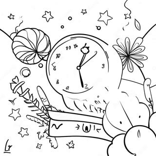 New Year Celebration Coloring Page 23823-21967