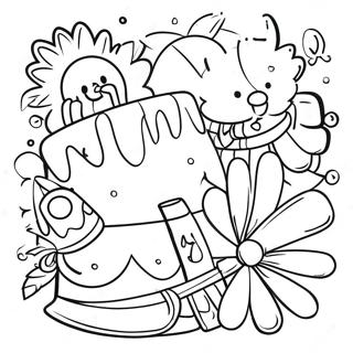 New Year Celebration Coloring Page 23823-21968