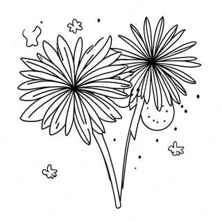 Festive New Year Fireworks Coloring Page 23824-21972