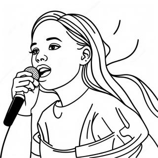 Olivia Rodrigo Singing On Stage Coloring Page 2382-1952