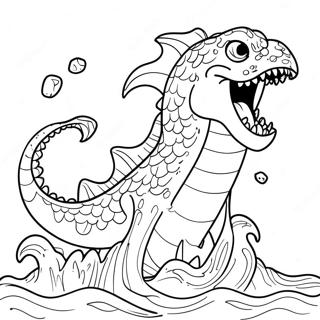 Ferocious Sea Monster Coloring Page 23834-21977