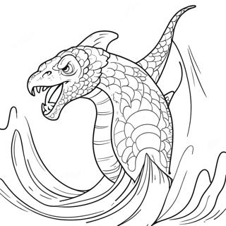 Ferocious Sea Monster Coloring Page 23834-21978