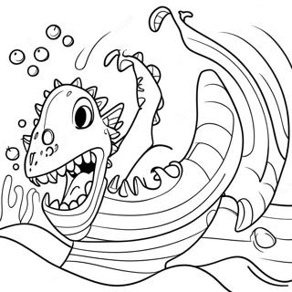 Ferocious Sea Monster Coloring Page 23834-21979