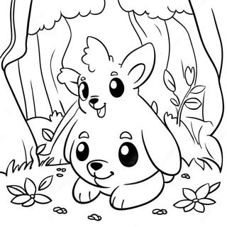 Cute Forest Animals Environmental Coloring Page 23844-21985