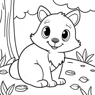 Cute Forest Animals Environmental Coloring Page 23844-21987