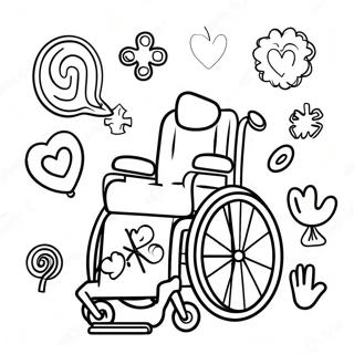 Colorful Disability Awareness Symbols Coloring Page 23864-22002