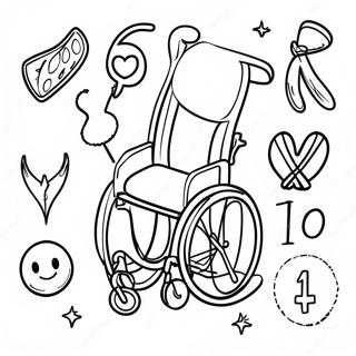 Colorful Disability Awareness Symbols Coloring Page 23864-22004