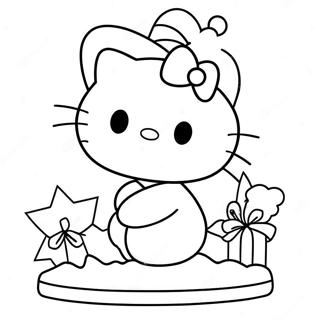 Merry Christmas Hello Kitty Coloring Page 23873-22008