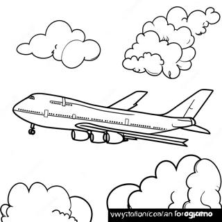 747 Airplane Coloring Page 23893-22022