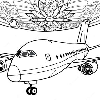 747 Airplane Coloring Page 23893-22023