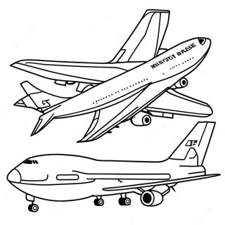 747 Airplane Coloring Page 23893-22024