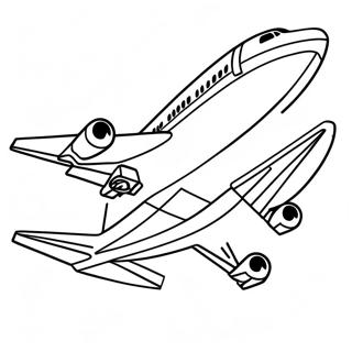 747 Airplane In Flight Coloring Page 23894-22026