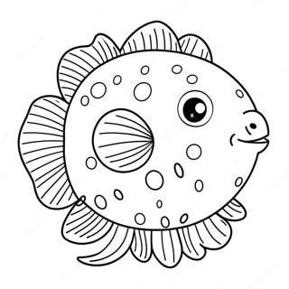 Cute Puffer Fish Underwater Coloring Page 23904-22035