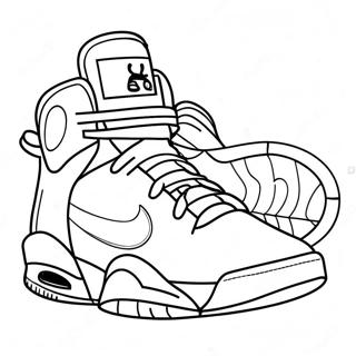 Basketball Shoe Coloring Page 23913-22038