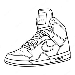 High Top Basketball Shoe Coloring Page 23914-22041