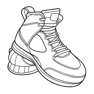 High Top Basketball Shoe Coloring Page 23914-22042