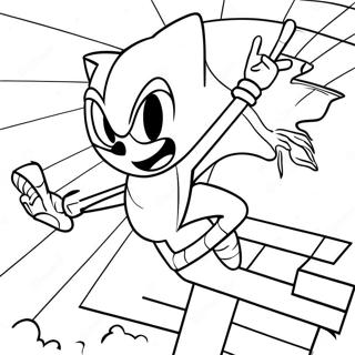 Sonic Spiderman In Action Coloring Page 23934-22059