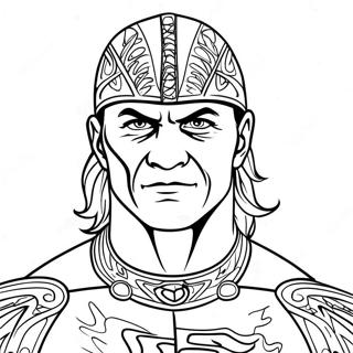 Wwe Wrestler In Colorful Costume Coloring Page 23954-22076