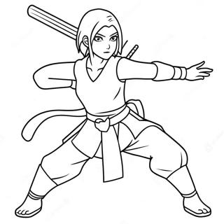 Sakura Haruno In Battle Pose Coloring Page 23964-22081