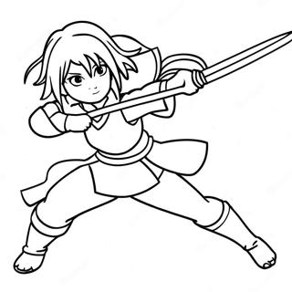 Sakura Haruno In Battle Pose Coloring Page 23964-22084