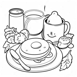 Breakfast Coloring Page 23973-22086