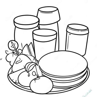 Breakfast Coloring Page 23973-22088