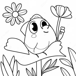 Skipper With Colorful Flowers Coloring Page 23984-22098