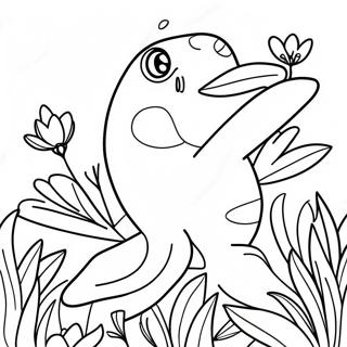 Skipper With Colorful Flowers Coloring Page 23984-22099