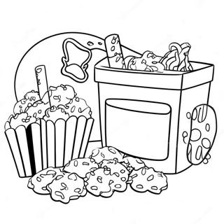 Movie Night Coloring Pages