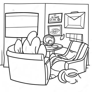 Cozy Movie Night Coloring Page 23994-22106