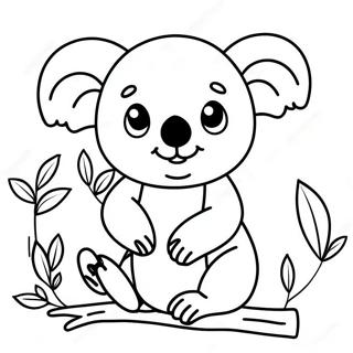 Cute Koala Bear Coloring Page 24004-22114