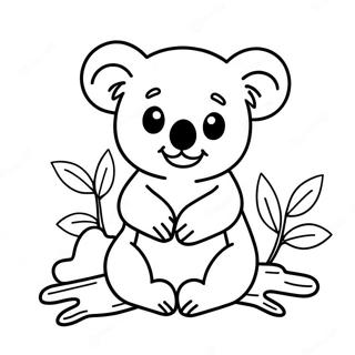 Cute Koala Bear Coloring Page 24004-22115