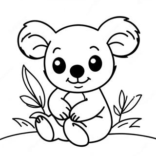 Cute Koala Bear Coloring Page 24004-22116