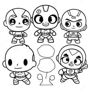 Mini Force Heroes In Action Coloring Page 24014-22122