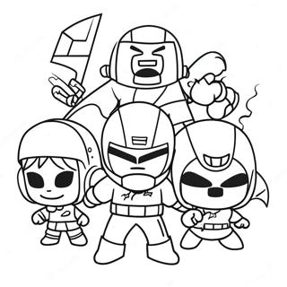 Mini Force Heroes In Action Coloring Page 24014-22124