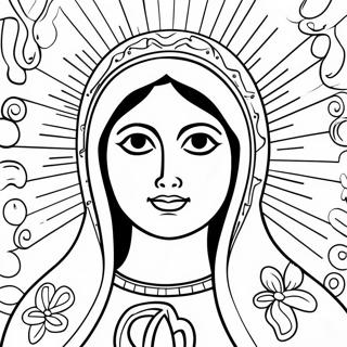 Our Lady Of Guadalupe Coloring Page 24023-22127