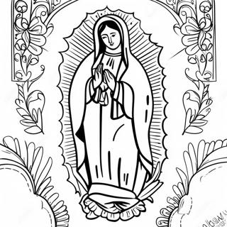 Our Lady Of Guadalupe Coloring Page 24023-22128