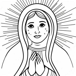 Beautiful Our Lady Of Guadalupe Coloring Page 24024-22130