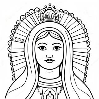 Beautiful Our Lady Of Guadalupe Coloring Page 24024-22132