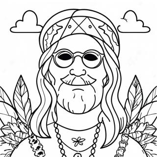 Hippie Stoner Coloring Pages