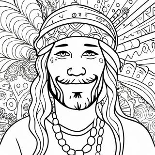 Hippie Stoner Coloring Page 24033-22134