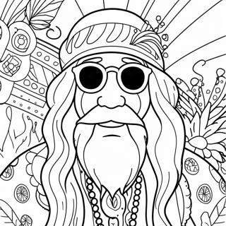 Hippie Stoner Coloring Page 24033-22135