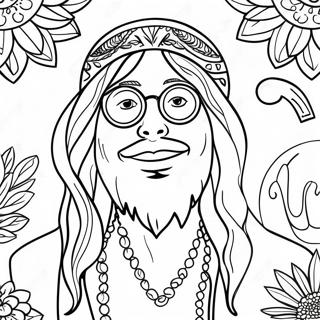 Hippie Stoner Coloring Page 24033-22136