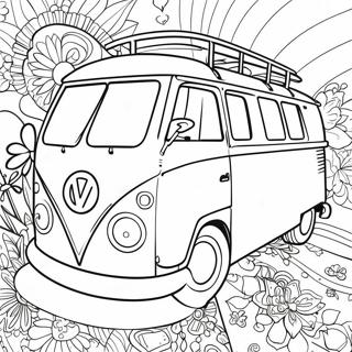 Groovy Hippie Van Coloring Page 24034-22140