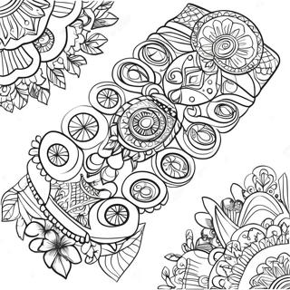 Colorful Bracelet Coloring Page 24063-22159