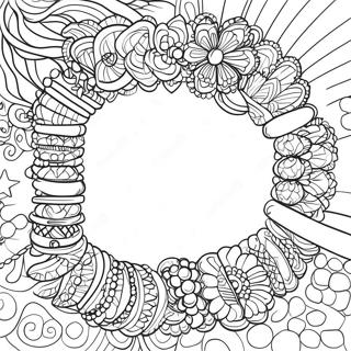 Beaded Friendship Bracelet Coloring Page 24064-22163