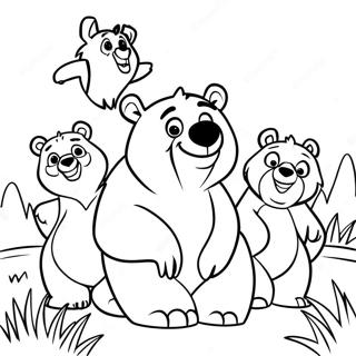 Brother Bear And Friends Coloring Page 24084-22179