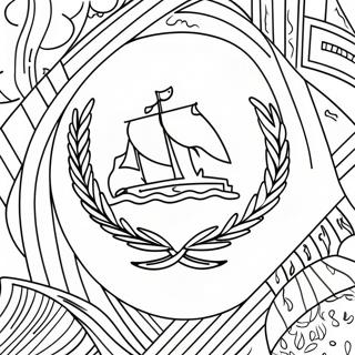 El Salvador Flag Coloring Page 24093-22184