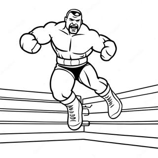 Wwe Wrestler Jumping On Opponent Coloring Page 24104-22194